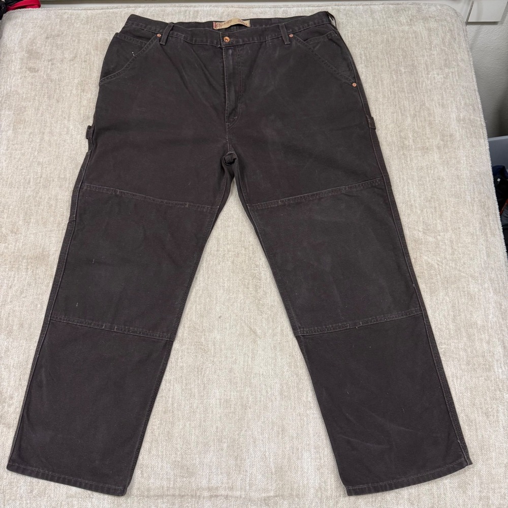 Levis 550‎ Relaxed Fit Double Knee Carpenter Pants Mens 42x30 Dark Brown Utility